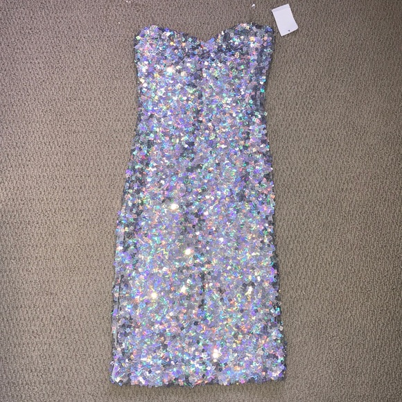 charlotte russe silver dress
